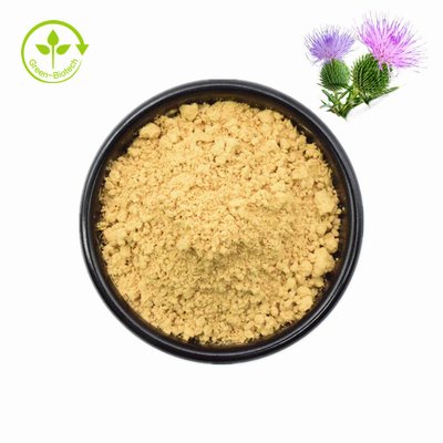 Polvo de extracto de planta de cardo mariano 80% grado alimenticio de silimarina
