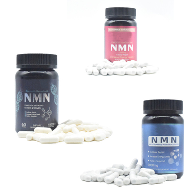 El mononucleótido NMN 1000mg de la niconamida encapsula 500mg 1200mg 1500mg