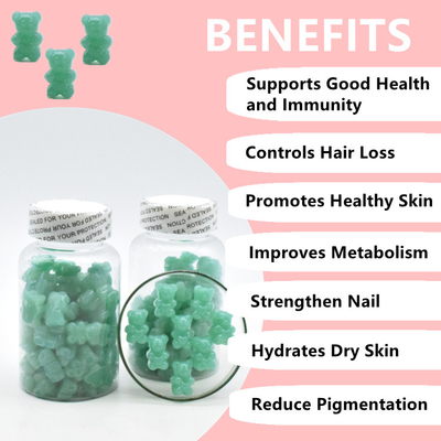 Suplementos sanos de la vitamina de la biotina del oso de Gummies del producto del cuidado para el crecimiento del pelo