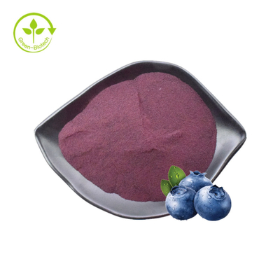 Polvo natural puro del sabor del arándano de la antocianina el 25% del polvo de la fruta del extracto del arándano