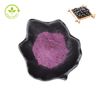 Extracto de cáscara de frijol negro natural Extracto de frijol negro en polvo de antocianinas orgánicas al 25%