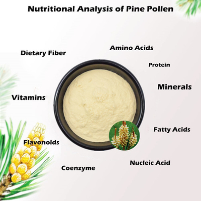 Suministro de polvo de polen de pino natural a granel para uso cosmético