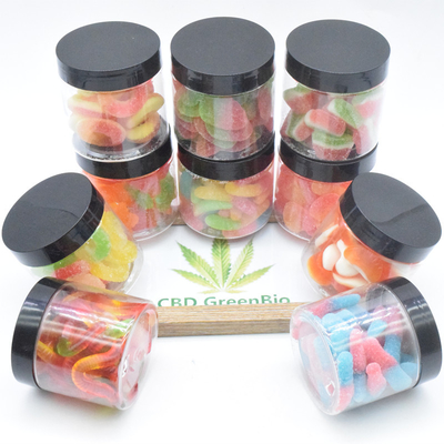 El extracto CBD del cáñamo duerme el lanzamiento gomoso 220g de la tensión del dolor por los anillos gomosos del melocotón de la botella CBD