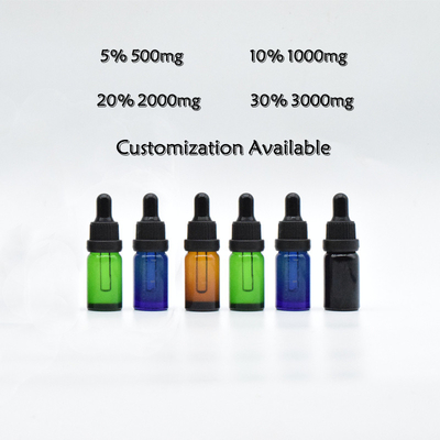 Reducción de la ansiedad del aceite de  CBD del aceite del tinte del aislante 99,9% CBD