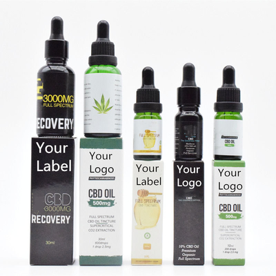 Aceite amplio THC del espectro CBD del ODM del OEM libre para el cuidado sano 500mg 1000mg
