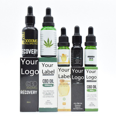 Aceite amplio THC del espectro CBD del ODM del OEM libre para el cuidado sano 500mg 1000mg