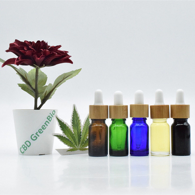 Aceite Sativa de la botella de cristal CBD del dropper del negro del control 10ml 20ml del dolor del aceite del tinte de la flor CBD de la hoja