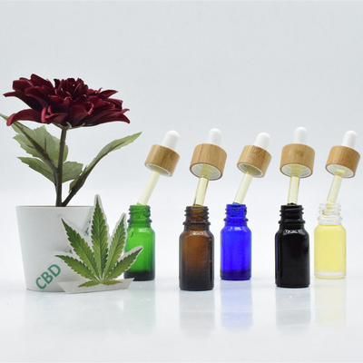 Aceite Sativa de la botella de cristal CBD del dropper del negro del control 10ml 20ml del dolor del aceite del tinte de la flor CBD de la hoja