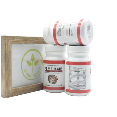 La vitamina de la biotina de la cápsula de Feme complementa cápsulas del ODM 60