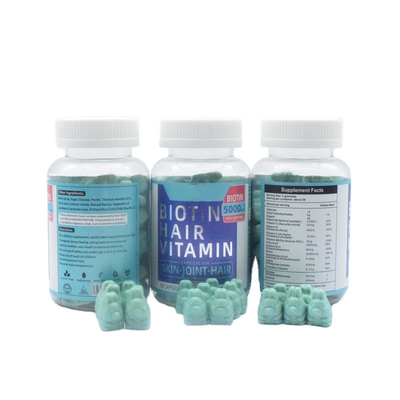 Vitamina azul verde H 60 Gummies de los suplementos de la vitamina de la biotina de Biotech E133 por la botella