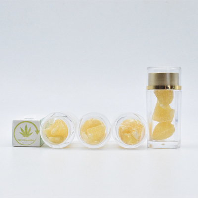 Migaja de la cera de la botella de cristal CBD que frota la migaja pura de CBD orgánica