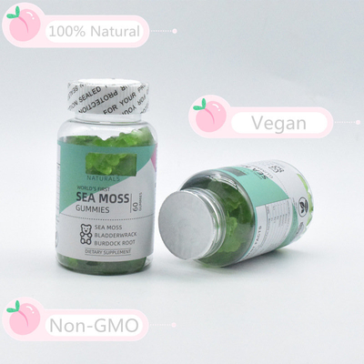 60 el mar de Irlanda Moss Gummies GMP personalizó a Logo Immune Support