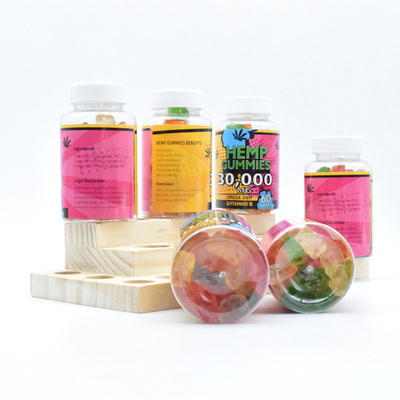 Categoría alimenticia gomosa del dolor del lanzamiento 25mg del cáñamo CBD del GMP 60 Gummies por la botella