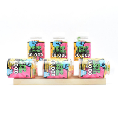Categoría alimenticia gomosa del dolor del lanzamiento 25mg del cáñamo CBD del GMP 60 Gummies por la botella